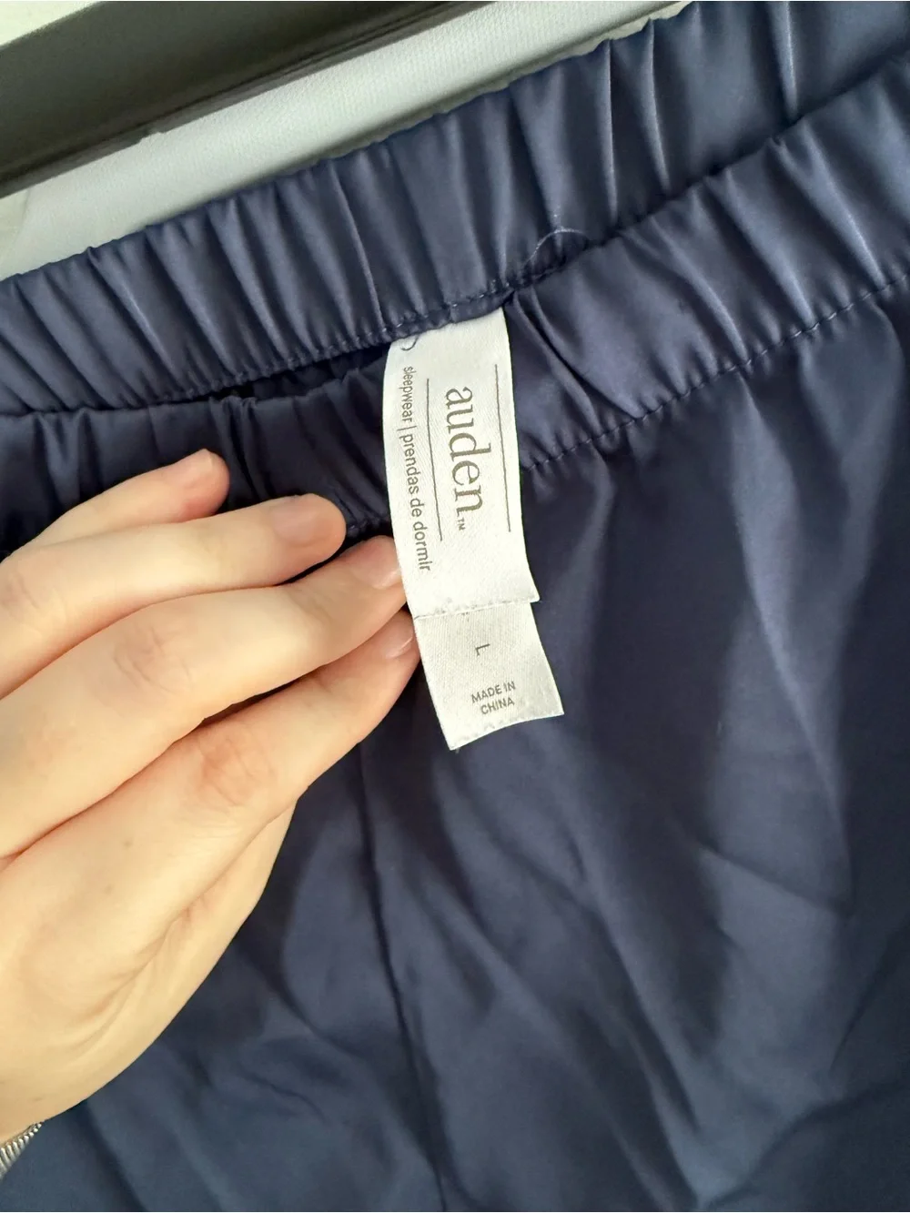 Auden Navy Blue Silky Pajama Lounge Shorts
